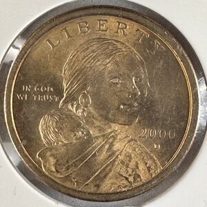 2000 D Sacagawea Golden Dollar US Mint Coin Denver AU One Dollar